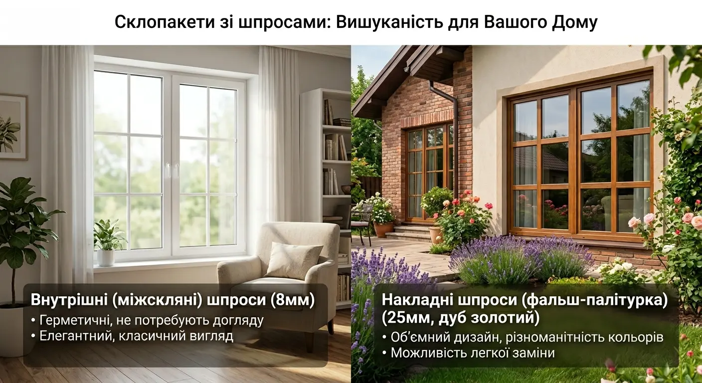 Склопакети зі шпросами