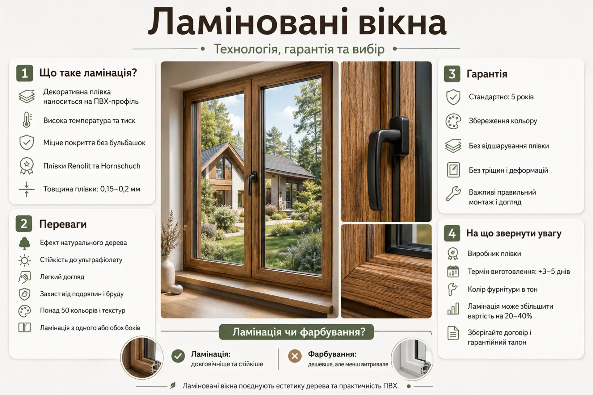 Ламіновані вікна технологія гарантія та вибір 