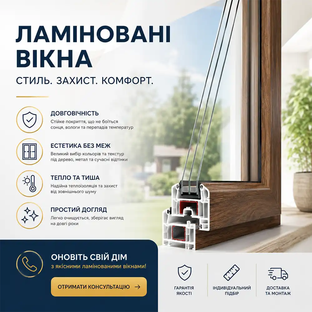 Замовити ламіновані вікна Замовити ламіновані вікна в Києві
