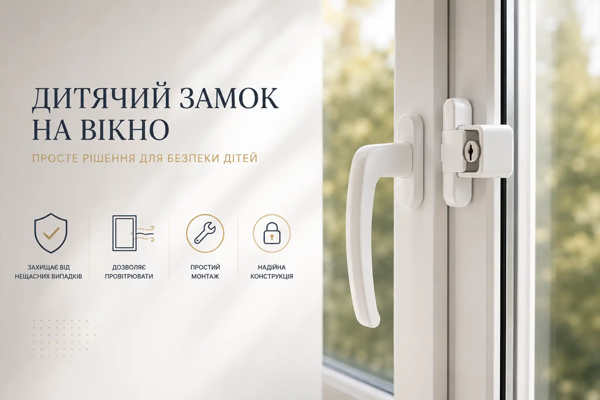 Дитячий замок на вікно - просте рішення для безпеки дітей