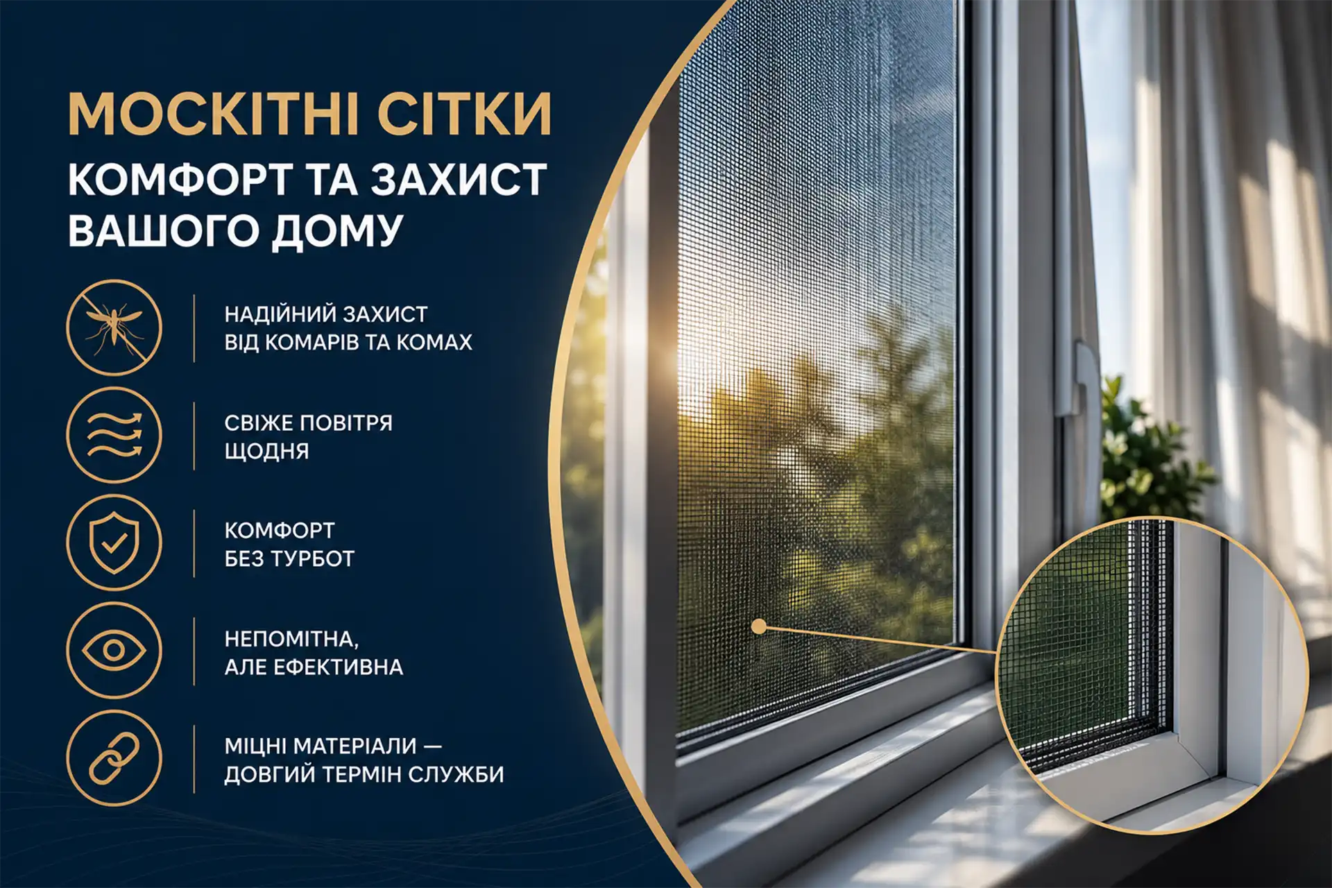 Москітні сітки комфорт та захист для вашого дому в Києві